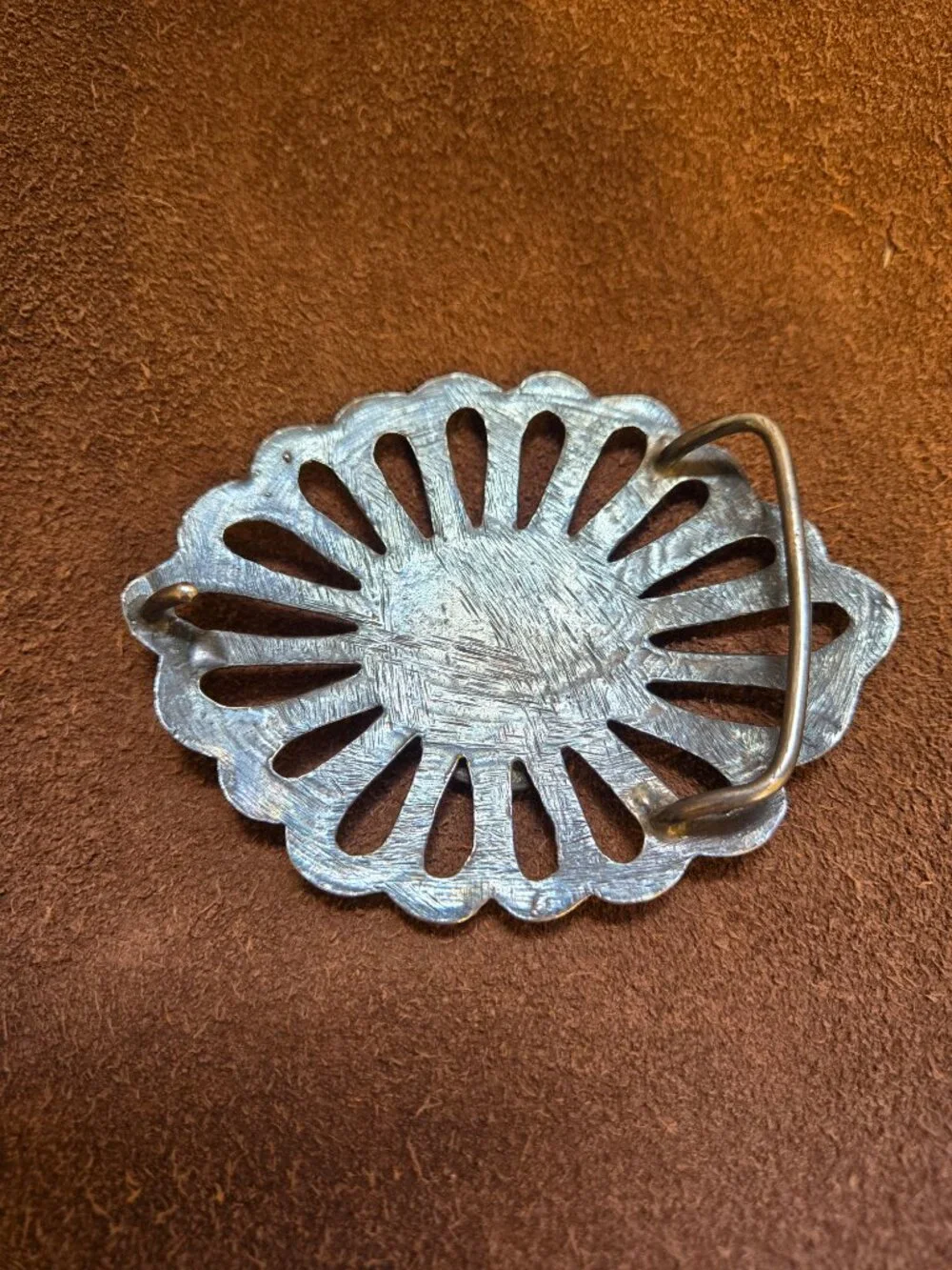 Vintage 1960's Sandcast Buckle with Royston Turquoise